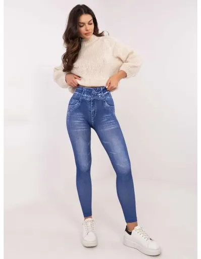 Modré dámské džegíny