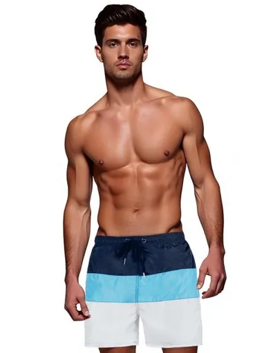 Pánské plavecké šortky tmavě modré a bílé