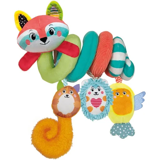 Plyšová spirála na kočárek - Veselá zvířátka