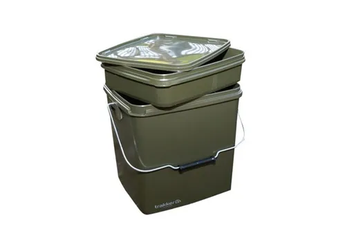 Trakker Plastový kýbl Olive Square Container 13l,Trakker Plastový kýbl Olive Square Container 13l