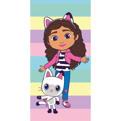 Dětská bavlněná osuška Gabby´s Dollhouse Colors 70 x 140 cm