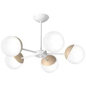 Lustr na tyči SFERA WOOD 5xE14/40W/230V (102364)