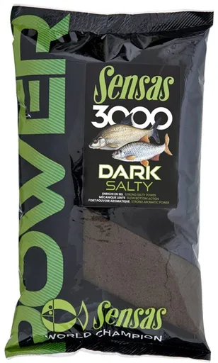 Sensas Krmítková směs 3000 Power Dark Salty 1kg,Sensas Krmítková směs 3000 Power Dark Salty 1kg