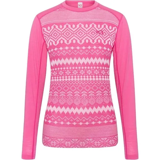 KARI TRAA LIVE Dámské merino triko, růžová, velikost