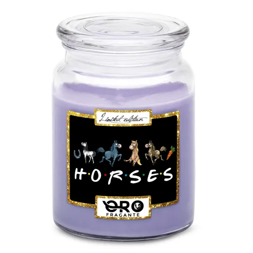 Svíčka Horses (Vůně svíčky: Levandule)