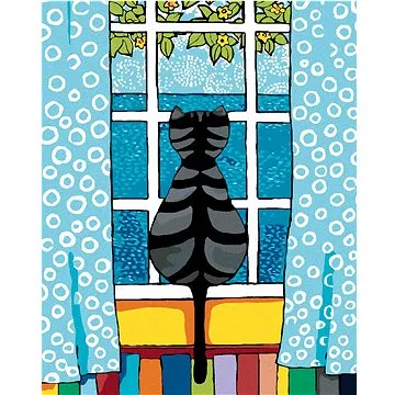 Malování podle čísel - Kočka za oknem (HRAmal00087nad)