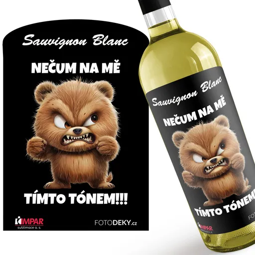 Víno Nečum na mě – medvěd (Druh Vína: Bílé víno)