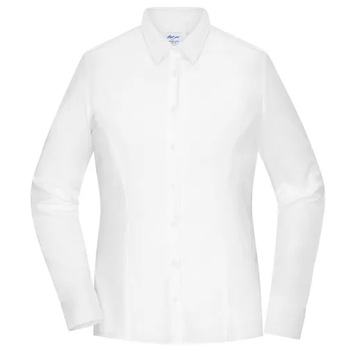 James & Nicholson (Daiber) Dámská košile s dlouhým rukávem JN1371 - Bílá | L