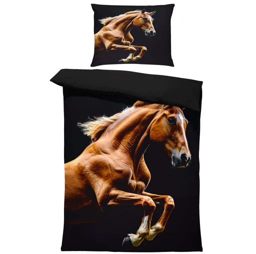 Povlečení Hnědý kůň (Rozměr : 1x140/220 + 1x90/70)