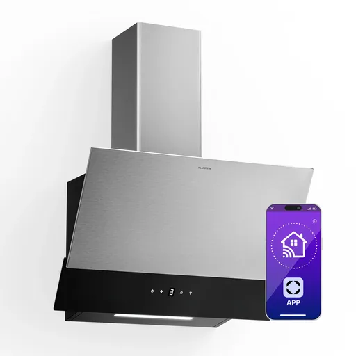 Klarstein Verosteel digestoř, Elegantní, minimalistická, výkonná, Energetická třída A, 624 m³/h, 60 cm