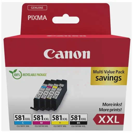CANON CLI-581-XXL - originální cartridge, černá + barevná, 11,7ml