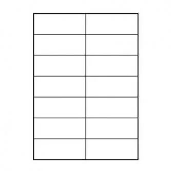Logo etikety 105mm x 42.4mm, A4, matné, bílé, 14 etiket, 140g/m2, baleno po 25 ks, pro inkoustové a laserové tiskárny