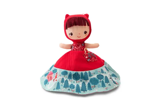 Lilliputiens oboustranná pohádková panenka - Červená Karkulka