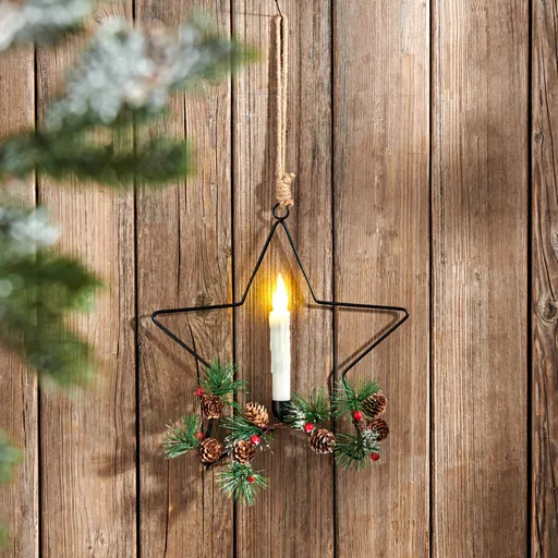Závěsná dekorace se svíčkou Hvězda