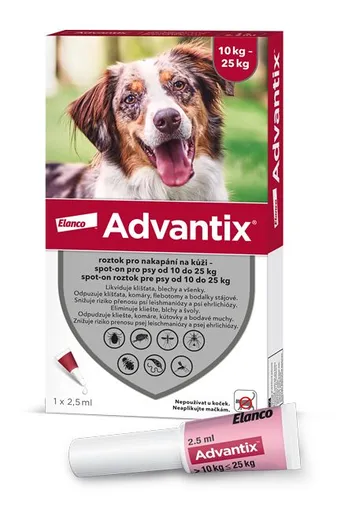 Advantix pro psy 10-25 kg spot-on 1x2,5 ml