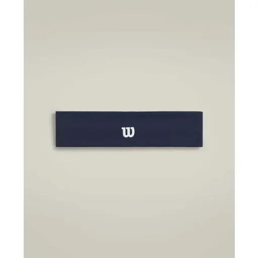 Wilson U LOGO WIDE HEADBAND Sportovní čelenka, tmavě modrá, velikost UNI