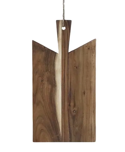 Hnědé dřevěné akáciové prkénko Tapas Laon - 21*3*41 cm Chic Antique