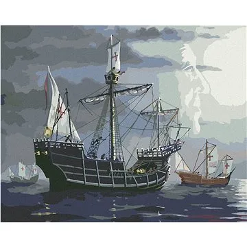 Zuty - Malování podle čísel - LODĚ PLUJÍCÍ NA MOŘI (D. RUSTY RUST), 80x100 cm, vypnuté plátno na rám (HRAmmb02413nad)