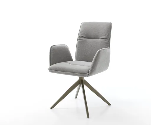 Jídelní židle Vinja-Flex strukturovaná látka Měkký šedá křížová