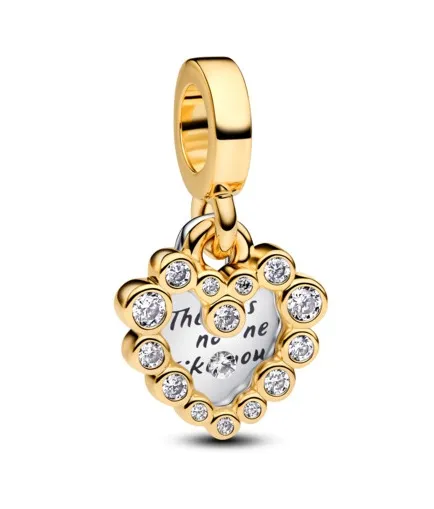 Pandora Půvabný bicolor přívěsek Třpytivé srdce ME Shine 763765C01