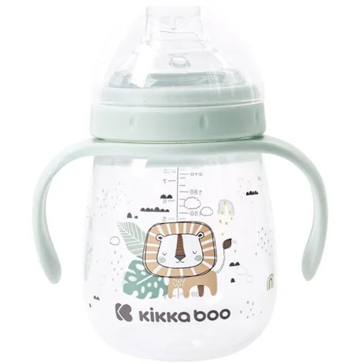 KikkaBoo Hrnek se silikonovým pítkem 240ml 6m+ Savanna Mint