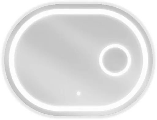 MEXEN Umba zrcadlo s osvětlením s kosmetickým zrcátkem 100 x 80, LED 600 9822-100-080-611-00