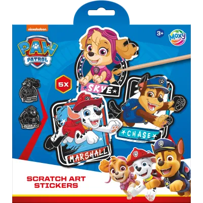 Vyškrabávací obrázky Tlapková patrola - samolepky 5 ks