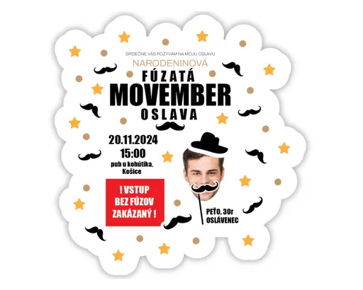 Personal Personalizované pozvánky 6 ks - Movember