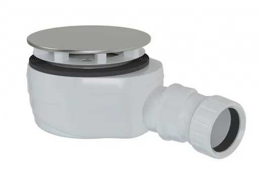 POLYSAN Vaničkový sifon, průměr 90, DN40, nízký, krytka nerez lesk 17916