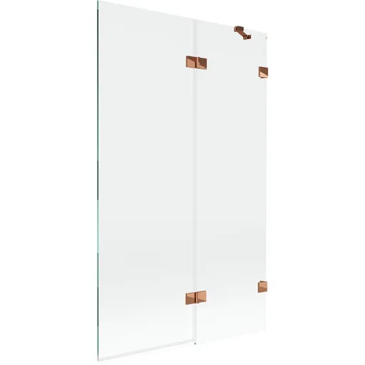 MEXEN/S Lunar vanová zástěna 2-křídlová pravá 110 x 150, transparent, růžové zlato 897-110-100-60-00-P