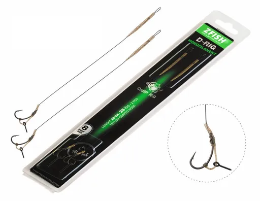 Zfish návazec monofilament d-rig 20 cm - velikost háčku 4
