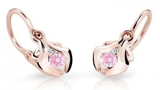 Cutie Jewellery Dětské náušnice z růžového zlata C2224-10-X-4 růžová