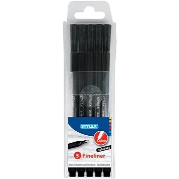 Stylex Fineliner černý 0,4 mm, 5 ks (32619)