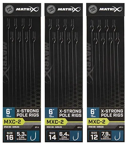 Matrix návazec mxc-2 6” pole rigs - velikost háčku 12 nosnost 3,6 kg