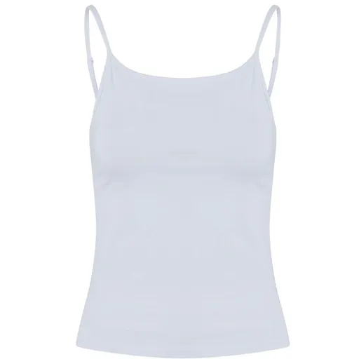 Build Your Brand Dámské tílko na špagetová ramínka - Bílá | M