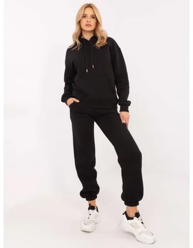 Černá dámská mikinová souprava s oteplením