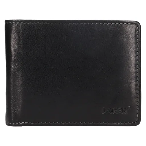 Pánská kožená peněženka Lagen Autom - černá