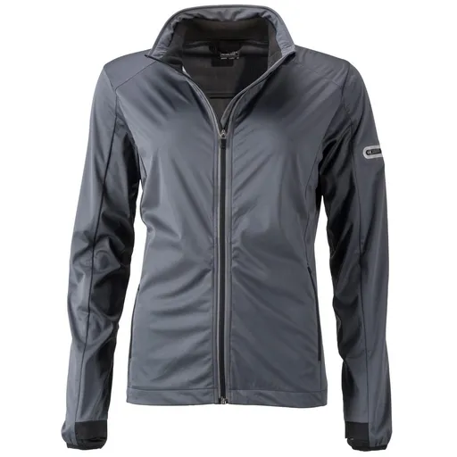 James & Nicholson (Daiber) Dámská sportovní softshellová bunda JN1125 - Titanová / černá | XL