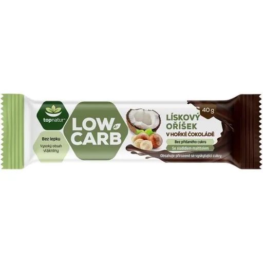 TOPNATUR LOW CARB 40 G LÍSKOVÝ OŘÍŠEK Tyčinka, , velikost 40 G