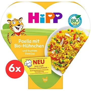 HiPP BIO Paella se zeleninou a kuřecím masem 6× 250 g (4062300377462)