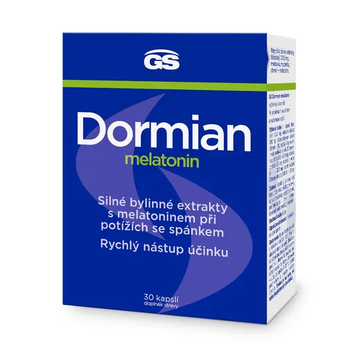 GS Dormian melatonin 30 kapslí
