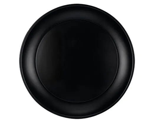 Plastový talíř černý - Silvestr - 21 cm - 1 ks - GoDan