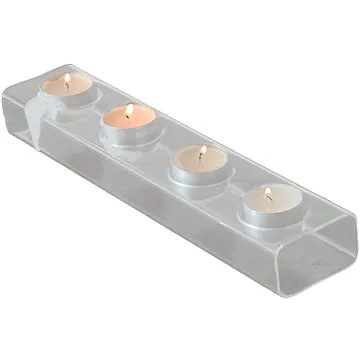 HD Home Design svícen na 4 svíčky sklo 4 x 33 x 7 cm (A09200_BI1)
