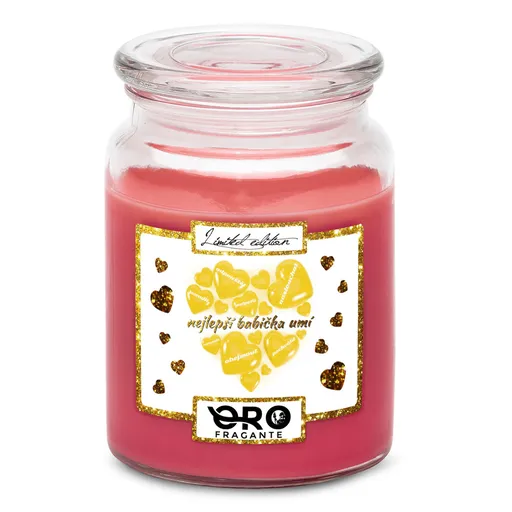 Svíčka Nejlepší babička umí (Vůně svíčky: Višně v čokoládě)