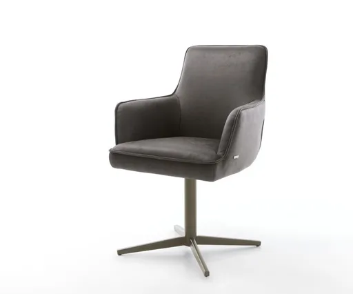 Jídelní židle Heira-Flex s područkami mikrovlákno antracitová