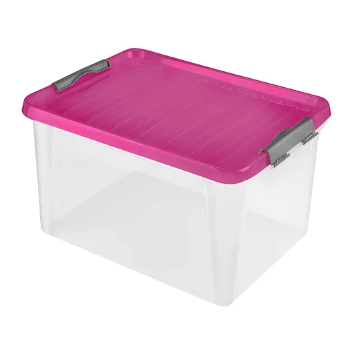 Plastový úložný box s víkem HEIDRUN Clip box 31l