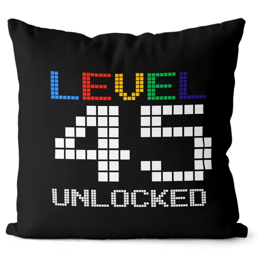 Polštář Level unlocked (Velikost: 55 x 55 cm, věk: 45)
