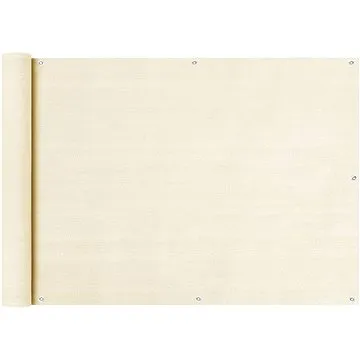 Balkonová zástěna krémová 75 x 600 cm HDPE  (310923)