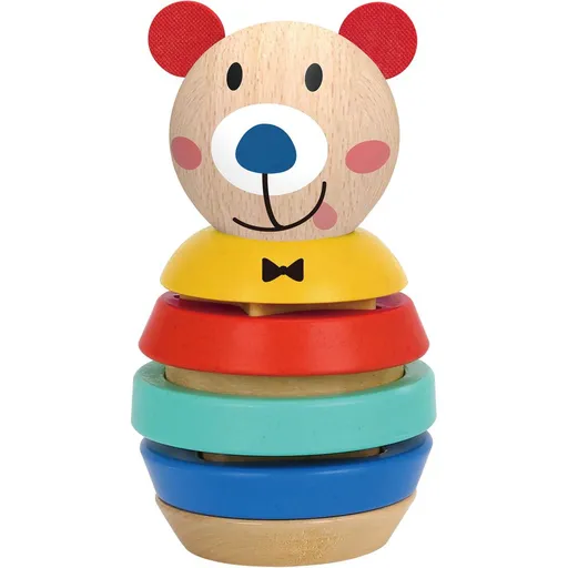 Tooky Toy Dřevěná skládací věž medvěd