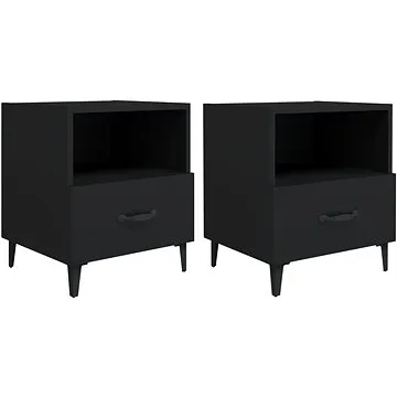 Noční stolky 2 ks černé kompozitní dřevo (812027)